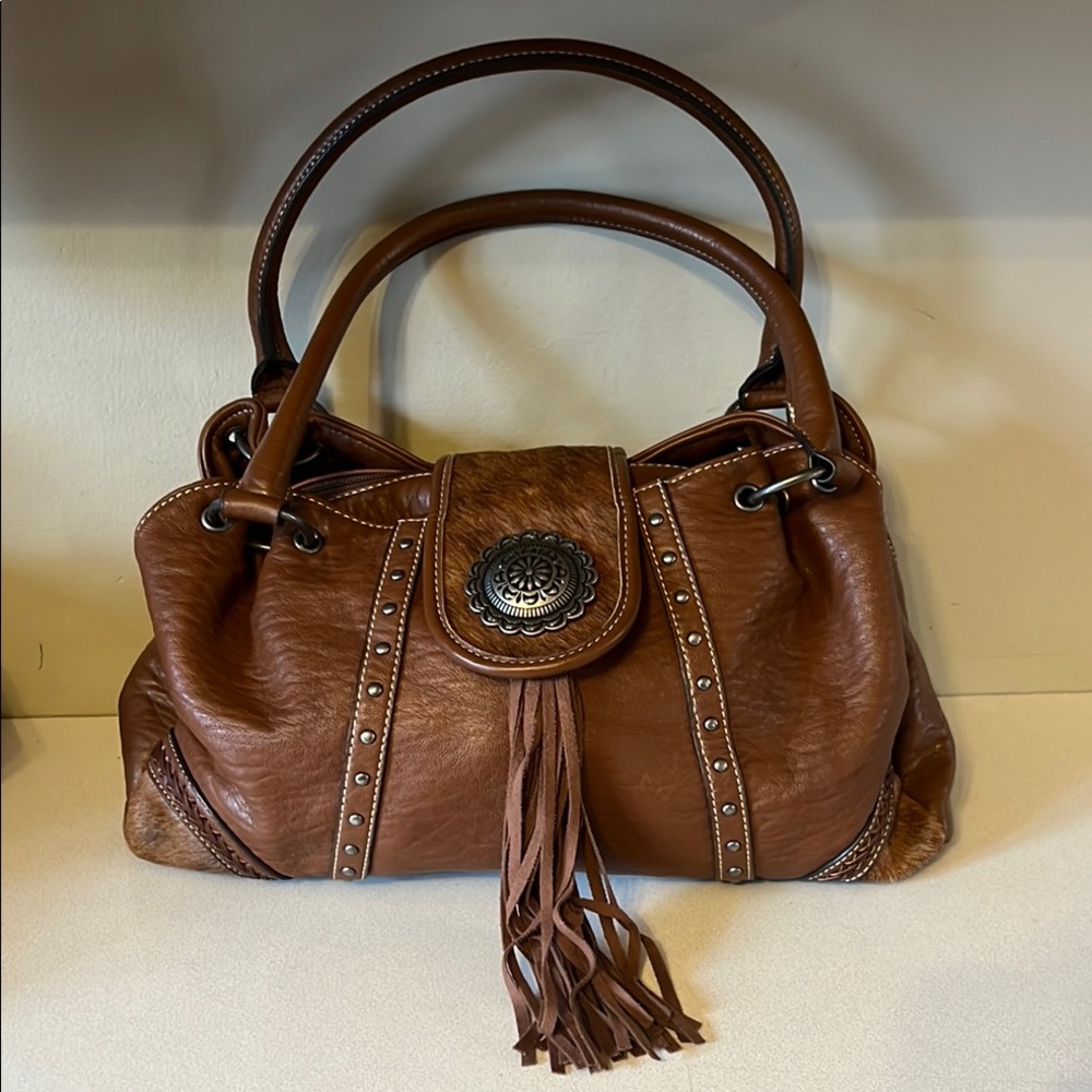 Blazin Roxx Brown Shoulder Bag with conceal and carry area